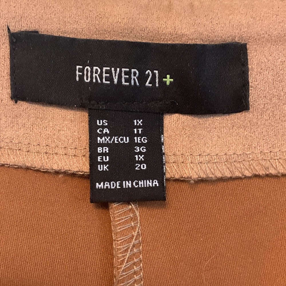 Forever 21 tan, faux suede, high waisted skort - Picture 4 of 9